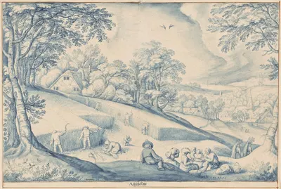 August by Jacob Savery the Elder, 1595 — digital art print download