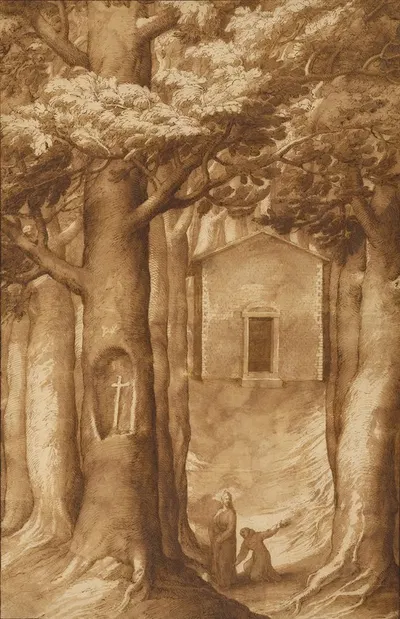 La Verna; The Chapel of the Blessed Giovanni della Verna by Якопо Лигоззи, 1607 — digital art print download