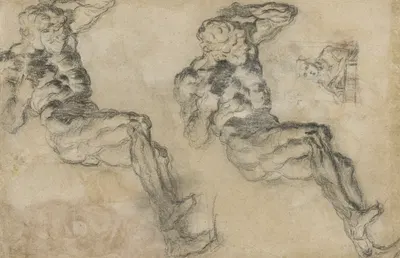 Studies of a Statuette of Atlas by Jacopo Tintoretto, 1549 — digital art print download