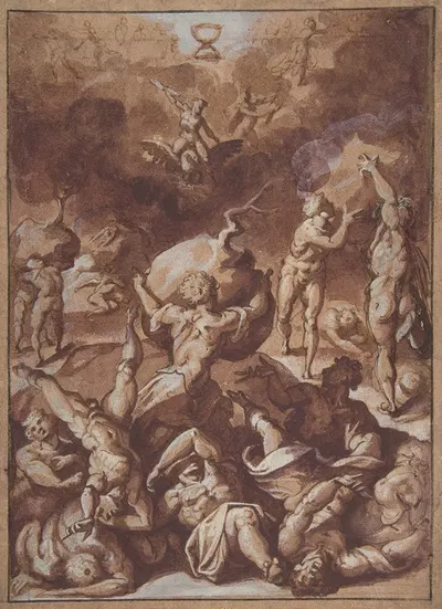 Jupiter Fighting the Giants by Якопо Цукки — digital art print download