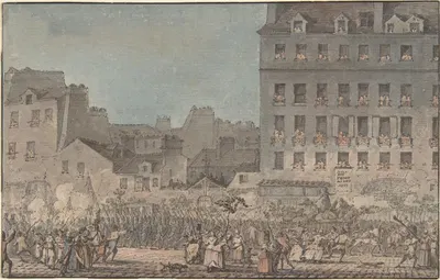 Louis XVI Entering Paris, October 6, 1789 by Жак-Франсуа-Жозеф Свебах, 1789 — digital art print download