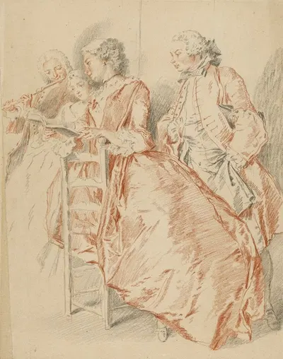 A Music Party by Жак Андре Порталь, 1738 — digital art print download
