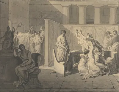 The Lictors Bringing Brutus the Bodies of His Sons by Жак Луи Давид, 1787 — digital art print download
