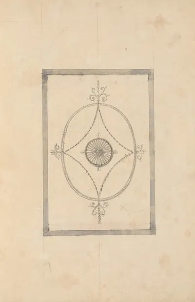 Design for the Ceiling of a Bedchamber at Curraghmore, County Waterford, Ireland by Джеймс Уайат — digital art print download