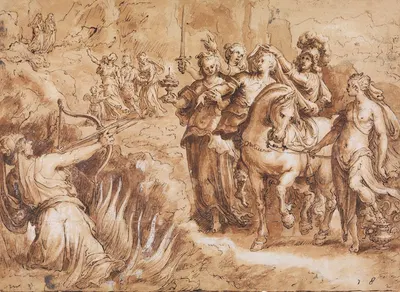 Allegory of the Course of Human Life (Choosing Virtue) by Ян ван дер Страт — digital art print download
