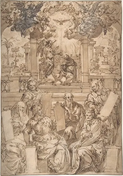 The Six Prophets of the Coming of Christ by Ян ван дер Страт — digital art print download