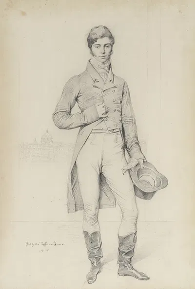 Portrait of Lord Grantham by Жан Огюст Доминик Энгр, 1816 — digital art print download