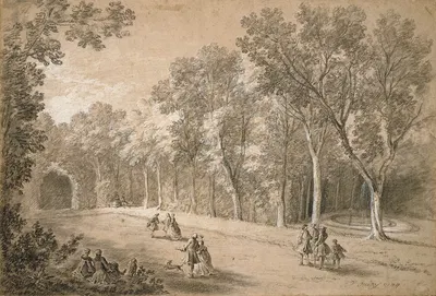 Park Scene by Jean-Baptiste Oudry, 1744 — digital art print download