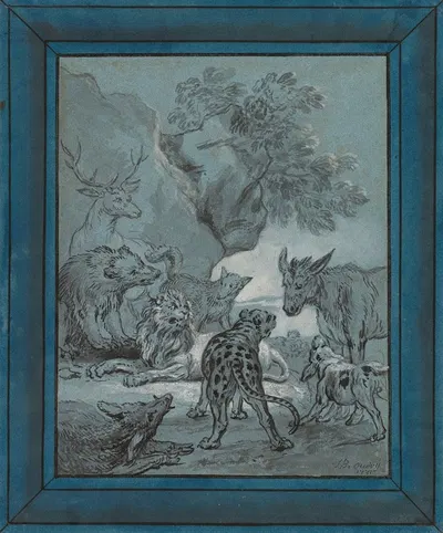 The Plague-stricken Animals by Jean-Baptiste Oudry, 1731 — digital art print download
