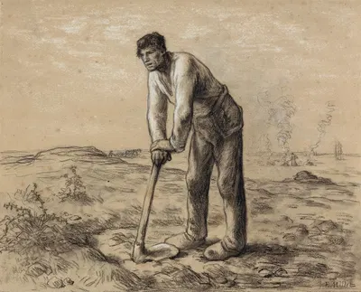 Man with a Hoe by Жан-Франсуа Миле, 1860–1862 — digital art print download