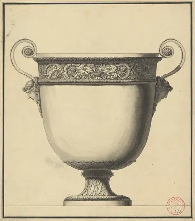Drawing for a Wine Cooler by Jean Guillaume Moitte, 1785–1790 — digital art print download