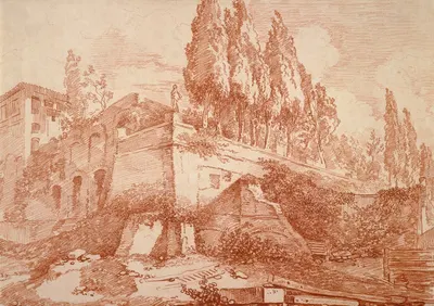 Ruins of an Imperial Palace, Rome by Жан-Оноре Фрагонар, 1759 — digital art print download
