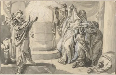 An Antique Sacrificial Scene by Johann Eleazar Schenau, 1779 — digital art print download