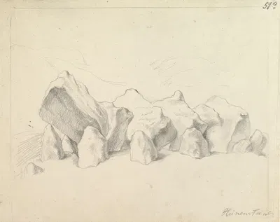 A Prehistoric Stone Circle on a Mound, an Extensive Landscape Beyond by Johann Heinrich Wilhelm Tischbein — digital art…