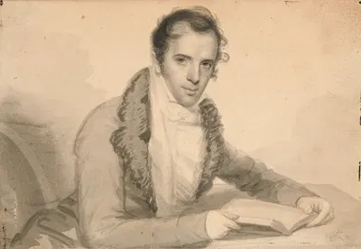Washington Irving by John Wesley Jarvis, 1809 — digital art print download