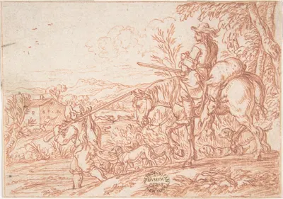 November (one of a series representing the labors of the months) by Йонас Умбах, 1690 — digital art print download
