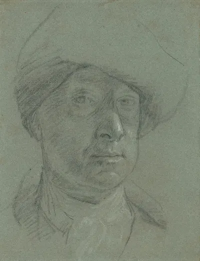 Self-Portrait Wearing a Cloth Hat by Jonathan Richardson the Elder, 1730–1735 — digital art print download