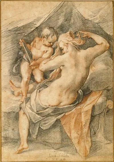 The Toilette of Venus by Иосиф Хайнц Старший, 1594 — digital art print download