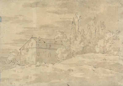 Landscape with Villa Surrounded by Trees by Джозеф Райт из Дерби — digital art print download