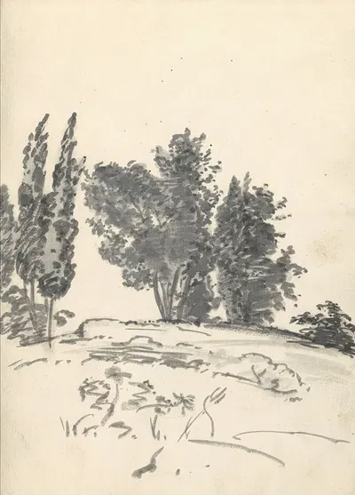 Trees, Bushes and Vegetation by Джозеф Райт из Дерби — digital art print download