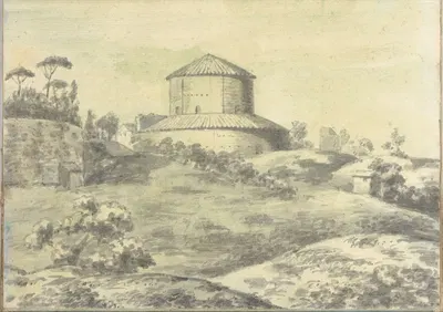 Landscape with Granary by Джозеф Райт из Дерби — digital art print download