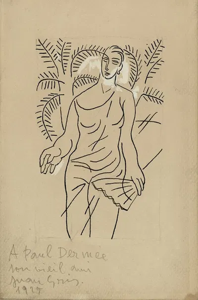 Femme à l’ éventail (Woman with a Fan) by Хуан Грис, 1925 — digital art print download
