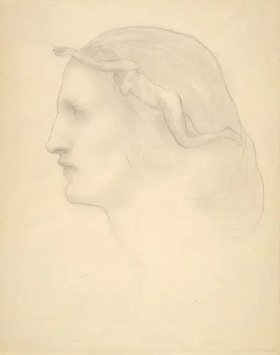 Profile and Superimposed Figure by Kahlil Gibran — digital art print download