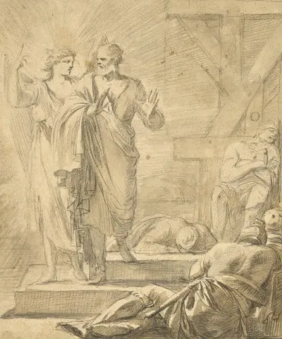 The Liberation of Saint Peter by Laurent de la Hyre, 1647 — digital art print download