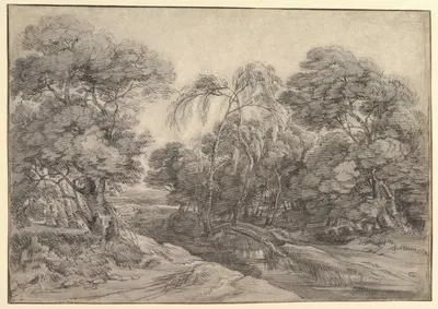 Forest Landscape by Лодевийк де Ваддер — digital art print download
