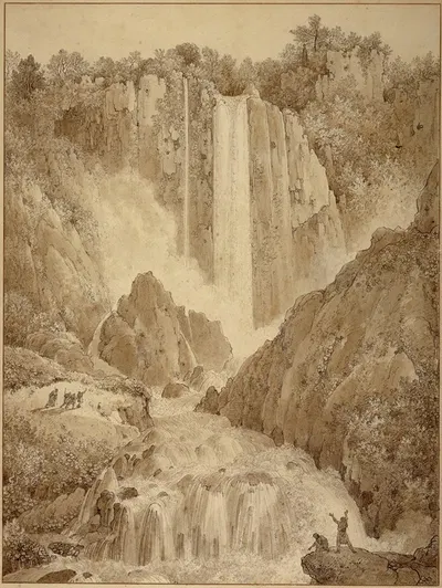 The Cascades at Terni by Луи-Франсуа Кассас, 1780 — digital art print download