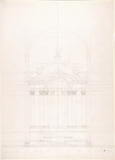 Design for the high altar of the Gesù Nuovo, Naples by Luigi Vanvitelli, 1700–1773 — digital art print download