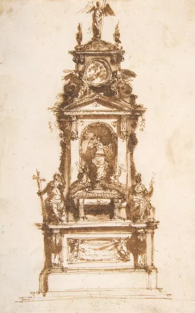 Design for an Altar Erected for the Holy Week by Мауро Антонио Тези — digital art print download