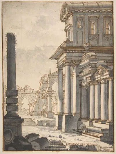 Facade and Ruins by Мауро Антонио Тези — digital art print download