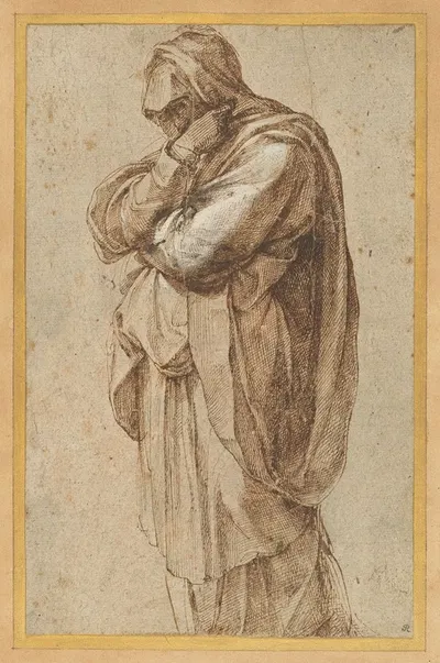 Study of a Mourning Woman by Michelangelo, 1500–1505 — digital art print download