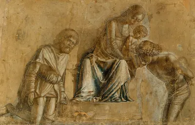 Madonna and Child with Saints Roch and Sebastian by Michele da Verona — digital art print download