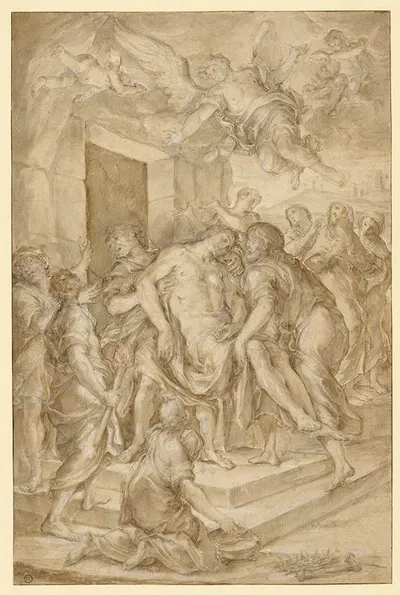 The Entombment by Niccolò Ricciolini, 1760 — digital art print download