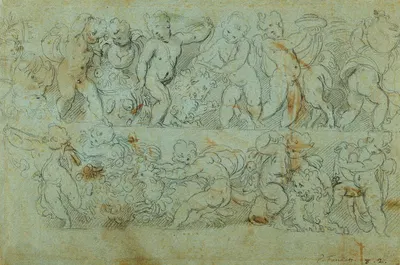 Frieze of Putti by Паоло Фаринати, 1580 — digital art print download