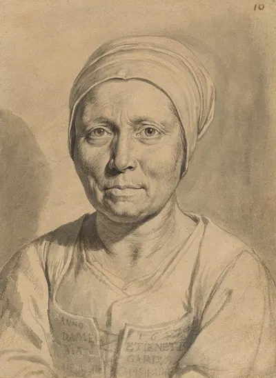 Portrait of Dame Étiennette by Филипп де Шампен, 1647 — digital art print download