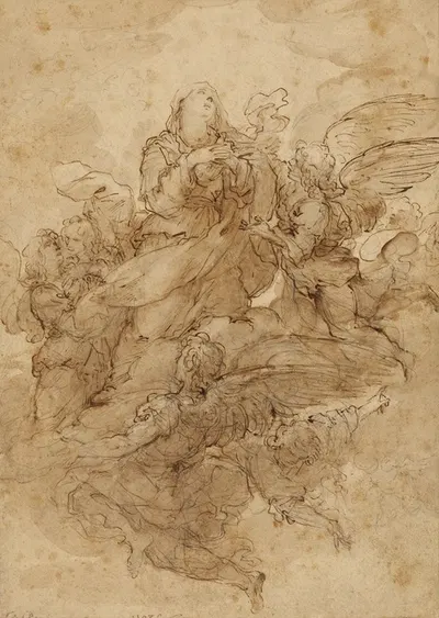 The Assumption of the Virgin by Пьер Франческо Читтадини, 1630–1640 — digital art print download