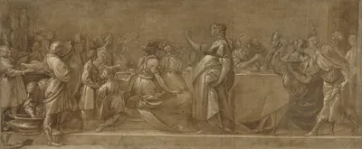 A Banquet by Pier Francesco Mazzucchelli, 1623 — digital art print download