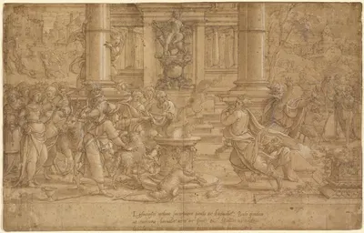 The Sacrifice at Lystra by Pieter Coecke van Aelst, 1529–1530 — digital art print download