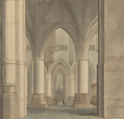 The Choir and North Ambulatory of the Church of Saint Bavo, Haarlem by Pieter Jansz Saenredam, 1634 — digital art print…