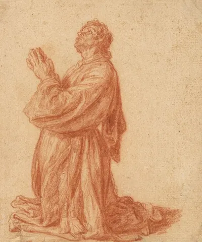 Study of a Kneeling Man by Pieter Lastman, 1625 — digital art print download