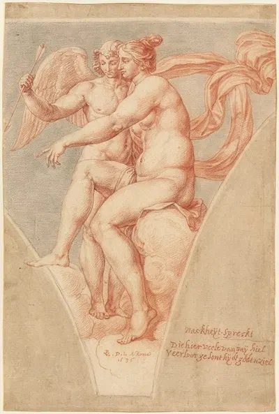 Venus and Cupid (after Raphael) by Pieter van Lint, 1636 — digital art print download