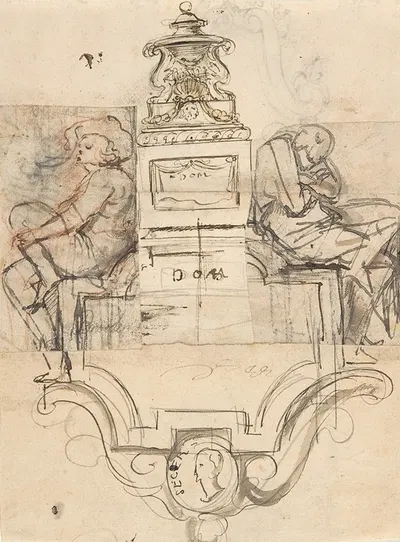 Design for a sepulchral monument by Pieter Verbruggen the Younger — digital art print download