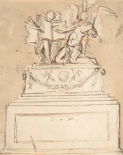 Design for a tomb by Pieter Verbruggen the Younger — digital art print download