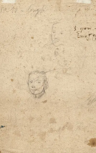 Studies of Heads by Pietro Longhi, 1755–1760 — digital art print download