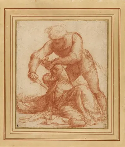 Study of the Martyrdom of Saint Peter Martyr by Pordenone (Giovanni Antonio de'Sacchis), 1526–1528 — digital art print…