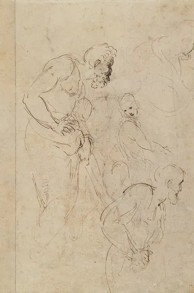 Studies for the Disputa by Raphael, 1509–1511 — digital art print download