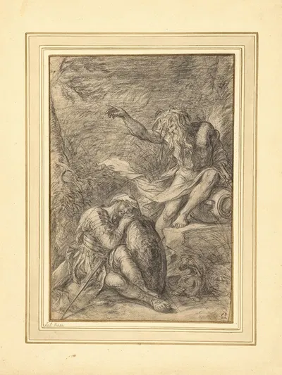 The Dream of Aeneas by Сальватор Роза, 1663 — digital art print download